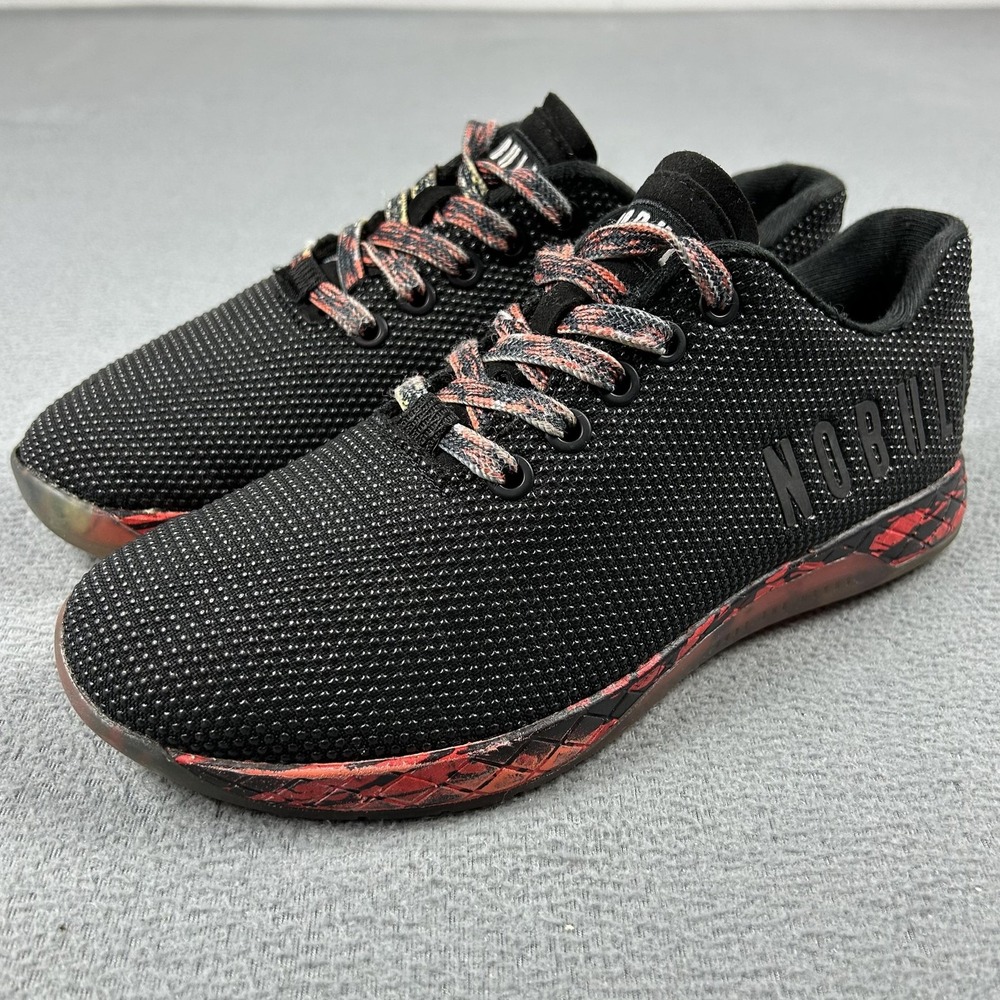 NOBULL Trainer Shoes Womens Size 6 Black Red Camo Sole Crossfit Gym